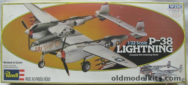 Revell 1/32 Lockheed P-38J Lightning, 4700 plastic model kit